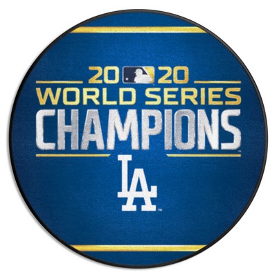 Fan Mats  LLC Los Angeles Dodgers 2020 MLB World Series Champions Baseball Rug - 27in. Diameter Blue