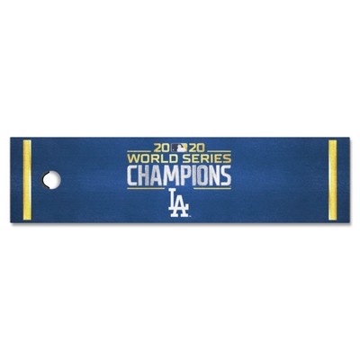 Fan Mats  LLC Los Angeles Dodgers 2020 MLB World Series Champions Putting Green Mat - 1.5ft. x 6ft. Blue