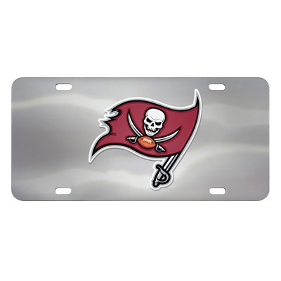 Fan Mats  LLC Tampa Bay Buccaneers 3D Stainless Steel License Plate Stainless Steel