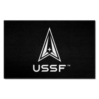 Fan Mats  LLC U.S. Space Force Starter Mat Accent Rug - 19in. x 30in. Black