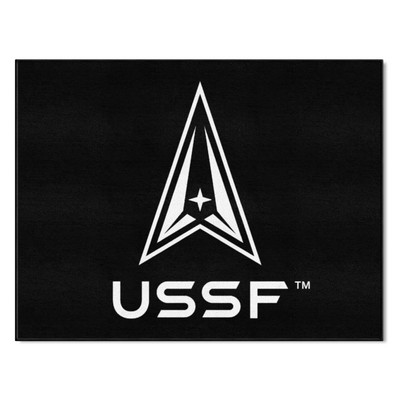Fan Mats  LLC U.S. Space Force All-Star Rug - 34 in. x 42.5 in. Black
