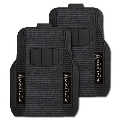 Fan Mats  LLC U.S. Space Force n/a 2-pc Deluxe Car Mat Set Black