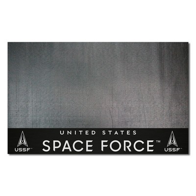 Fan Mats  LLC U.S. Space Force Vinyl Grill Mat - 26in. x 42in. Black