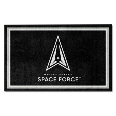 Fan Mats  LLC U.S. Space Force n/a 4x6 Rug Black