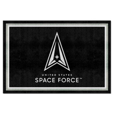 Fan Mats  LLC U.S. Space Force n/a 5x8 Rug Black
