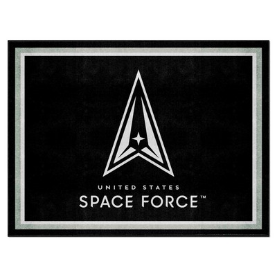Fan Mats  LLC U.S. Space Force n/a 8x10 Rug Black