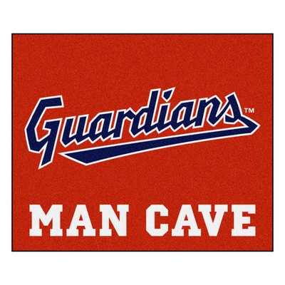 Fan Mats  LLC Cleveland Guardians Man Cave Tailgater Rug - 5ft. x 6ft. Red