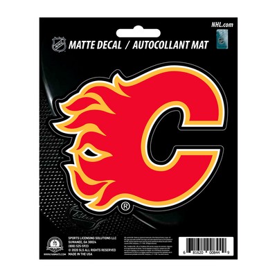Fan Mats  LLC Calgary Flames Matte Decal Sticker Red