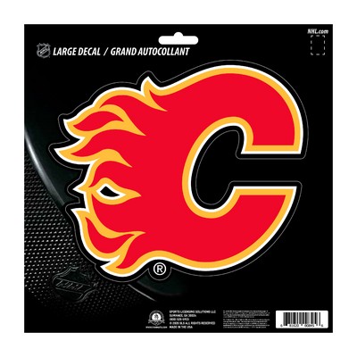 Fan Mats  LLC Calgary Flames Large Decal Sticker Red