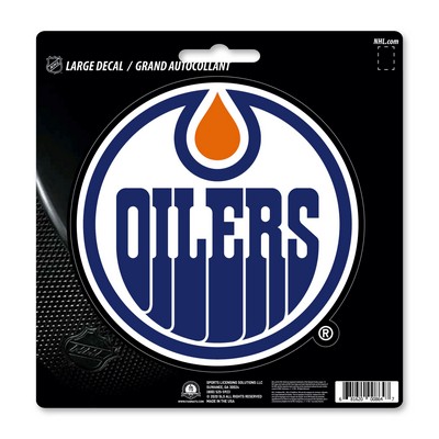 Fan Mats  LLC Edmonton Oilers Large Decal Sticker Blue