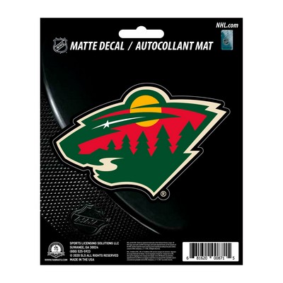 Fan Mats  LLC Minnesota Wild Matte Decal Sticker Green
