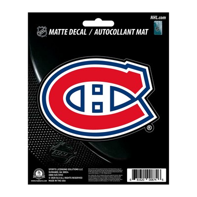 Fan Mats  LLC Montreal Canadiens Matte Decal Sticker Blue