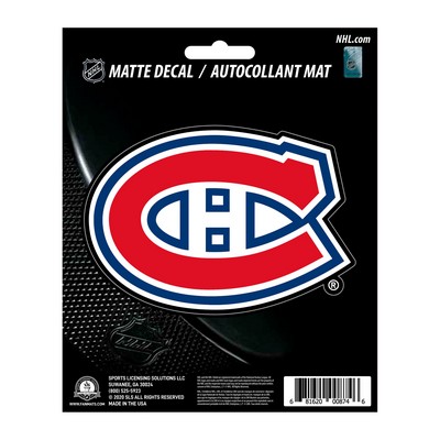 Fan Mats  LLC Montreal Canadiens Matte Decal Blue