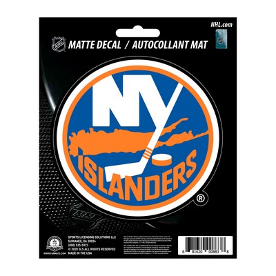 Fan Mats  LLC New York Islanders Matte Decal Sticker Blue
