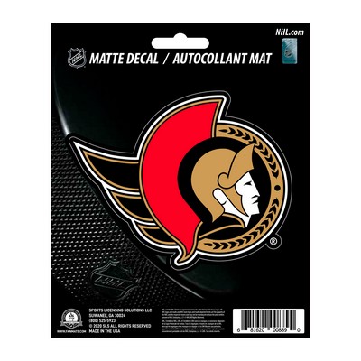 Fan Mats  LLC Ottawa Senators Matte Decal Sticker Red