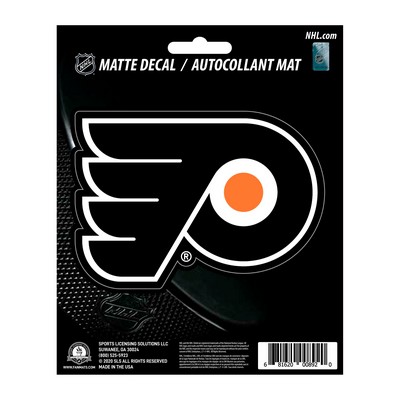 Fan Mats  LLC Philadelphia Flyers Matte Decal Sticker Black