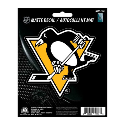 Fan Mats  LLC Pittsburgh Penguins Matte Decal Sticker Black
