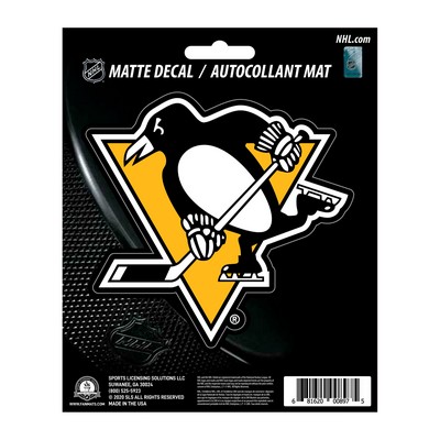 Fan Mats  LLC Pittsburgh Penguins Matte Decal Black