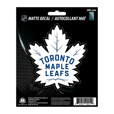 Fan Mats  LLC Toronto Maple Leafs Matte Decal Sticker Royal