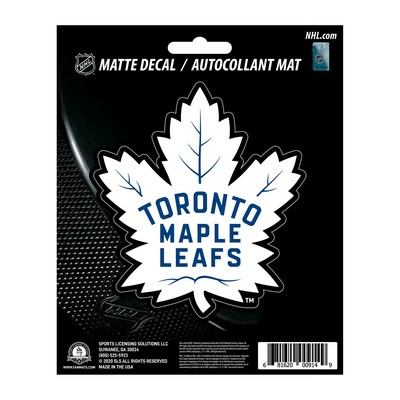 Fan Mats  LLC Toronto Maple Leafs Matte Decal Royal