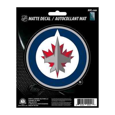Fan Mats  LLC Winnipeg Jets Matte Decal Sticker Navy