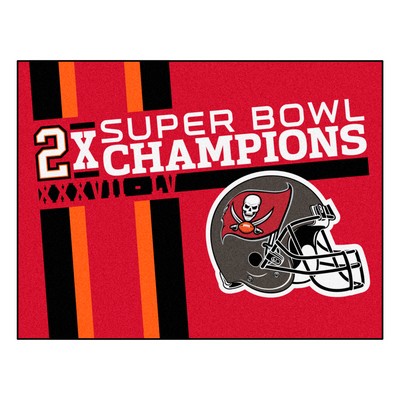 Fan Mats  LLC Tampa Bay Buccaneers All-Star Rug - 34 in. x 42.5 in. Plush Area Rug Red