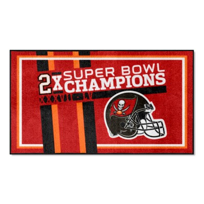 Fan Mats  LLC Tampa Bay Buccaneers Dynasty 3ft. x 5ft. Plush Area Rug Red