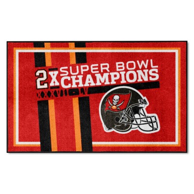 Fan Mats  LLC Tampa Bay Buccaneers Dynasty 4ft. x 6ft. Plush Area Rug Red