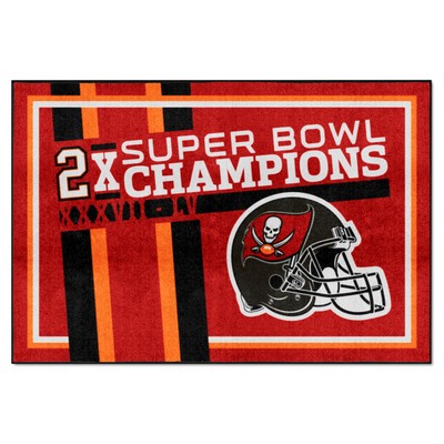 Fan Mats  LLC Tampa Bay Buccaneers Dynasty 5ft. x 8ft. Plush Area Rug Red
