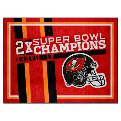 Fan Mats  LLC Tampa Bay Buccaneers Dynasty 8ft. x 10ft. Plush Area Rug Red