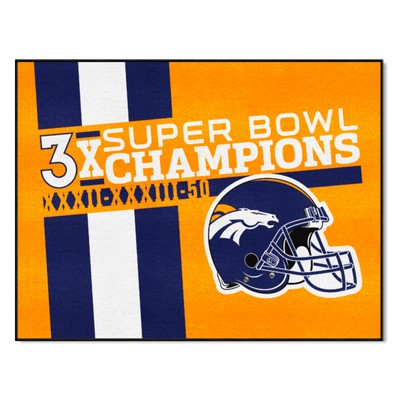 Fan Mats  LLC Denver Broncos All-Star Mat Dynasty Orange