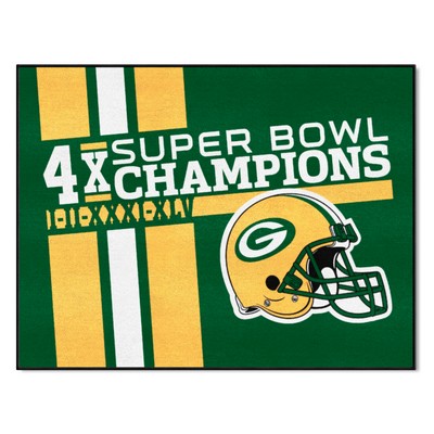 Fan Mats  LLC Green Bay Packers All-Star Rug - 34 in. x 42.5 in. Plush Area Rug Green