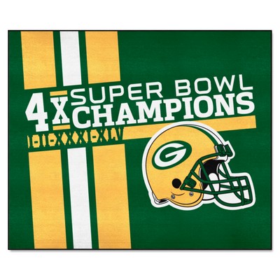 Fan Mats  LLC Green Bay Packers Dynasty Tailgater Rug - 5ft. x 6ft. Green