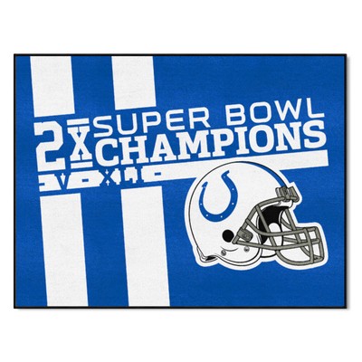 Fan Mats  LLC Indianapolis Colts All-Star Rug - 34 in. x 42.5 in. Plush Area Rug Blue