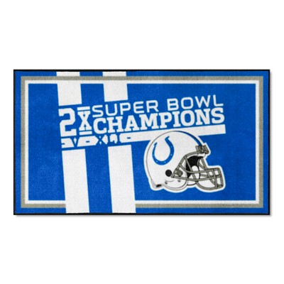 Fan Mats  LLC Indianapolis Colts 3x5 Rug Dynasty Blue