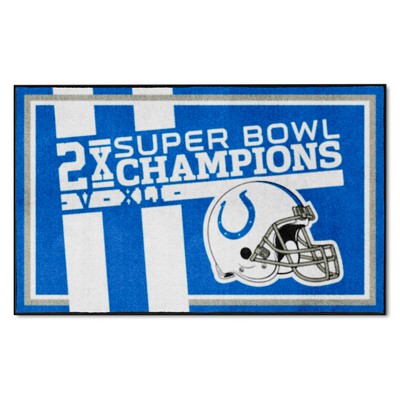Fan Mats  LLC Indianapolis Colts 4x6 Rug Dynasty Blue
