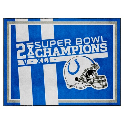 Fan Mats  LLC Indianapolis Colts Dynasty 8ft. x 10ft. Plush Area Rug Blue