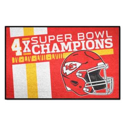 Fan Mats  LLC Kansas City Chiefs Starter Mat Dynasty Red