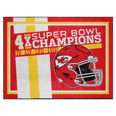 Fan Mats  LLC Kansas City Chiefs 8x10 Rug Dynasty Red