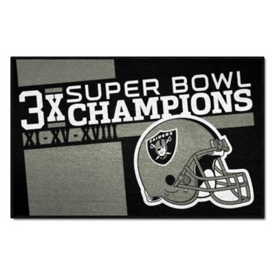 Fan Mats  LLC Las Vegas Raiders Starter Mat Dynasty Gray