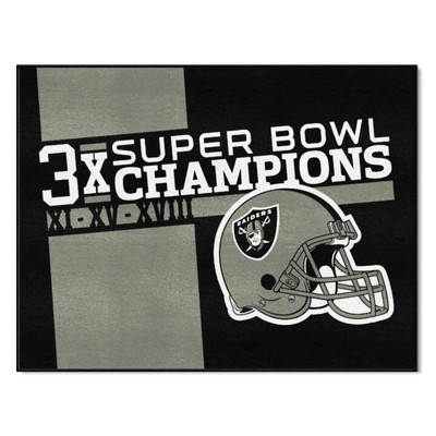 Fan Mats  LLC Las Vegas Raiders All-Star Mat Dynasty Gray