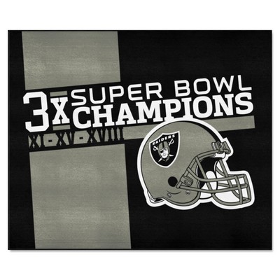 Fan Mats  LLC Las Vegas Raiders Tailgater Mat Dynasty Gray