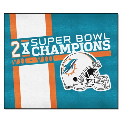 Fan Mats  LLC Miami Dolphins Tailgater Mat Dynasty Turquoise