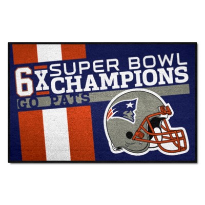 Fan Mats  LLC New England Patriots Dynasty Starter Mat Accent Rug - 19in. x 30in. Blue