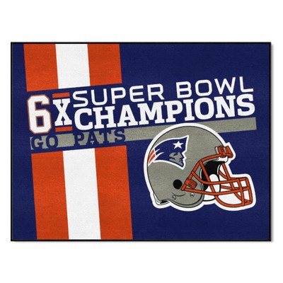 Fan Mats  LLC New England Patriots All-Star Rug - 34 in. x 42.5 in. Plush Area Rug Blue