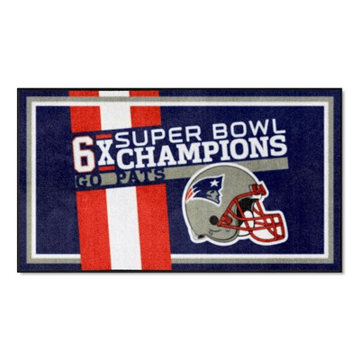 Fan Mats  LLC New England Patriots 3x5 Rug Dynasty Blue