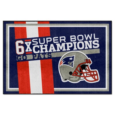 Fan Mats  LLC New England Patriots 5x8 Rug Dynasty Blue