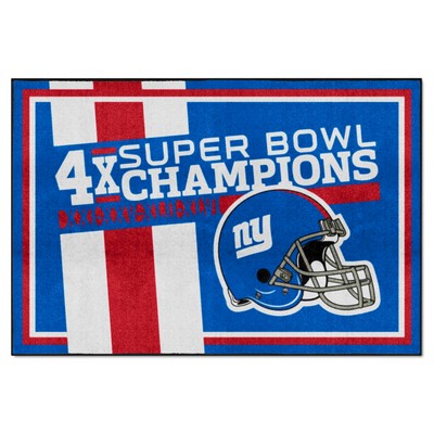 Fan Mats  LLC New York Giants 5x8 Rug Dynasty Blue