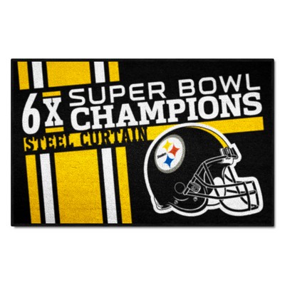 Fan Mats  LLC Pittsburgh Steelers Dynasty Starter Mat Accent Rug - 19in. x 30in. Yellow