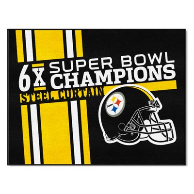 Fan Mats  LLC Pittsburgh Steelers All-Star Mat Dynasty Yellow